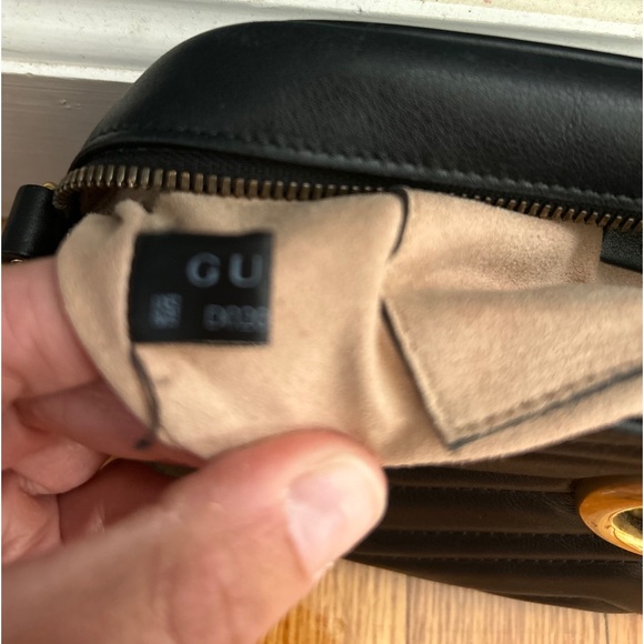 Gucci GG Marmont Leather Chain Shoulder Bag Black - Picture 6 of 6